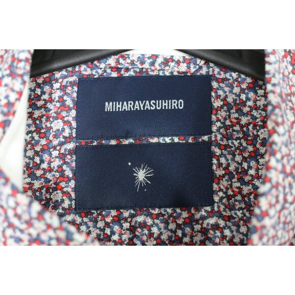 Mihara Yasuhiro Mens 52 Paneled Geometric Patterned Button Up Shirt NEW H914 - Picture 4 of 7